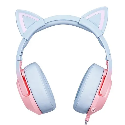 Дротова гарнітура Onikuma Gaming CAT Gradient with RGB K9, 7.1, USB, 2.2m, pink&blue - фото 2
