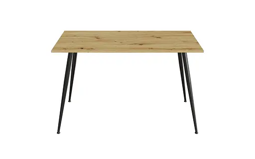 Кухонний стіл Марсель 40 Ferrum-decor 75x120x60 Чорний метал ДСП Дуб Артізан 16 мм (FRD-106760)