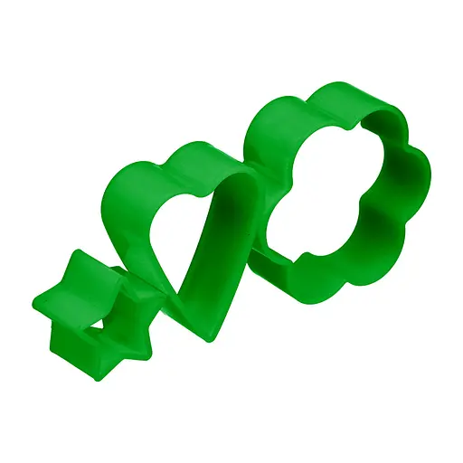 Набір пластикових форм для тортів, оформлення страв, викладки гарніру, салату (3 штуки в комплекті), Kitchette Зелений 84662 - фото 1