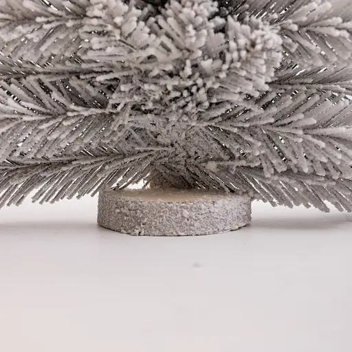 Новорічна декоративна настінна ялинка засніжена Полонина 60 см на дерев'яній підставці Lugi SOK-M-V-2 - фото 3