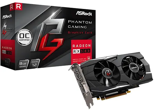 Видеокарта AsRock AMD Radeon RX 580 8Gb Phantom Gaming D OC (PG D RADEON RX580 8G OC) (GDDR5, 256 bit, PCI-E 3.0 x16) Б/у - фото 5