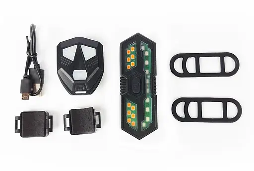 Велосипедна фара задня West Biking YP0701314 22 Led 80 Lm USB 700 mAh дистанційна з сигналами повороту 9х3х3 см (G0001102) - фото 3