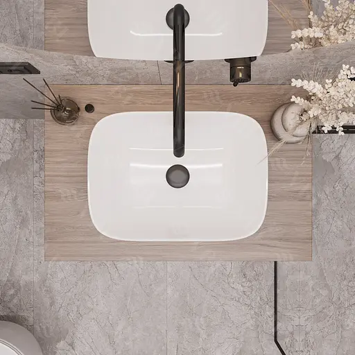 Умивальник VBI Ravenna white накладний VBI-011200, Білий - фото 4