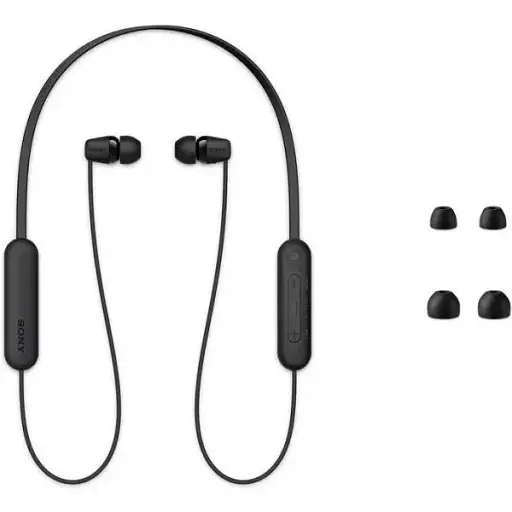 Навушники з мікрофоном Sony WI-C100 Black (WIC100B.CE7) - фото 4