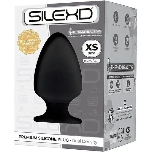 Анальна пробка SilexD (Model 1 size XS) двошаровий силікон + Silexpan діаметр 4.5 см - фото 2