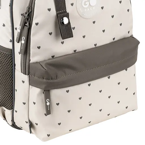 Рюкзак GoPack Education 182M Beige Polka Dots Бежевий (GO26-182M-3) - фото 9
