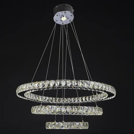 Люстра подвесная Brille хрустальная LED 68W WW+NW+CW CH (BR-967S/3) - фото 5