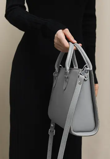 Жіноча шкіряна сумка Fancy сірий краст - фото 9