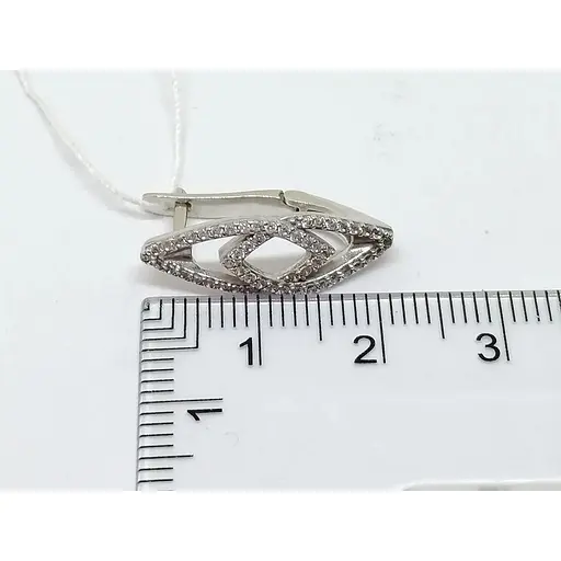 Серебряные серьги Агни Пирамида с фианитами. 2769/1Р-CZ - фото 6