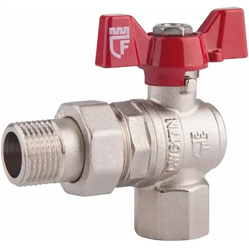 Кран кульовий SD Forte "Американка" 1" кутовий SF221W25 - фото 1