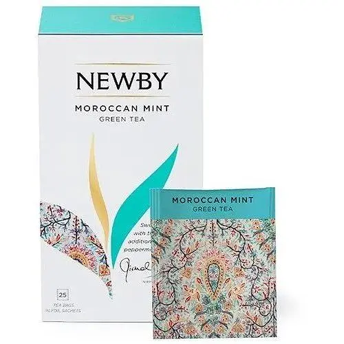 Чай зеленый Newby Марокканская мята в пакетиках 25 шт (311720) - фото 1