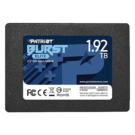 Накопичувач SSD 1.92TB Patriot Burst Elite 2.5 SATAIII TLC (PBE192TS25SSDR)