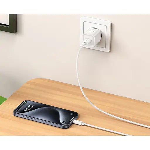 Сетевое зарядное устройство Hoco C145A 18W White [125443] - фото 6
