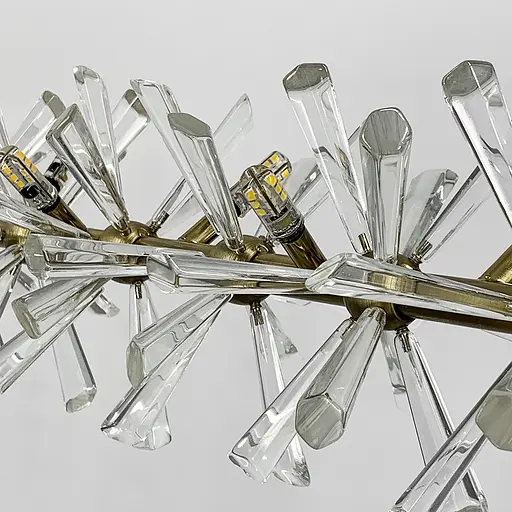 Удлиненная дизайнерская люстра с кристаллами Line.F NO 4-1000L - фото 4