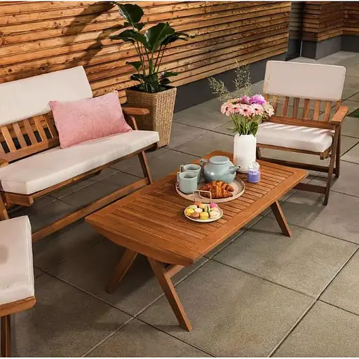 Комплект садових меблів Di Volio Lusiano складаний бежевий - фото 6