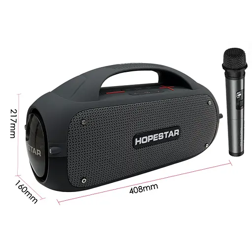 Колонка Hopestar A41 Party, 16 Вт/TWS/IPX5/RGB/2400 мАч, синяя - фото 2