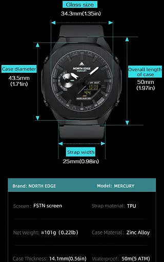 Часы North Edge Mercury - фото 11