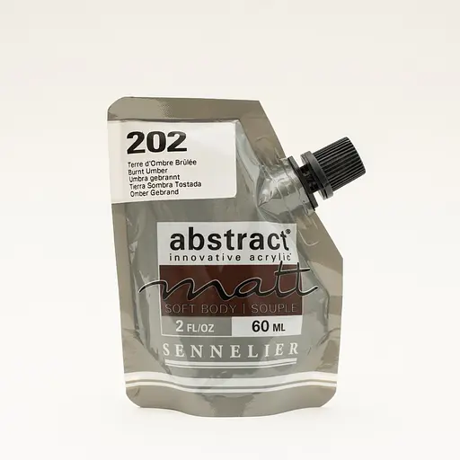 Акриловая краска Sennelier Abstract, дой-пак, 60 мл, матовая, Умбра жженая (Burnt Umber)