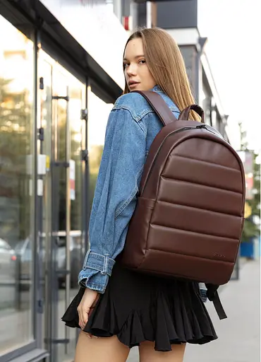 Жіночий рюкзак Sambag Zard LRT шоколадний 46 х 28 х 13 см (25088020) - фото 1