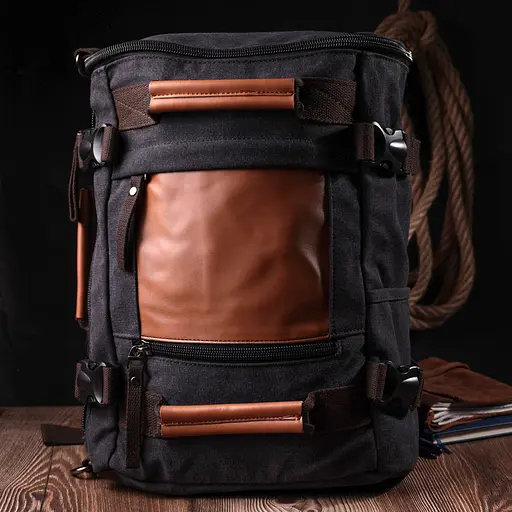 Текстильный большой дорожный рюкзак трансформер Vintage 31х41х12 см sum0027390 - фото 7