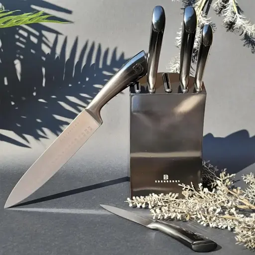 Набор ножей Edenberg EB-11003 с подставкой 6 предметов черный