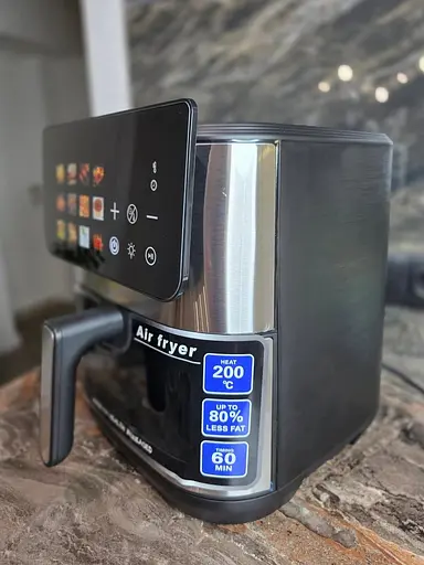 Аерофритюрниця T.K.Line TK00263 з регулюванням температури антипригарною чашею 4 л 1500 Вт Чорний - фото 2