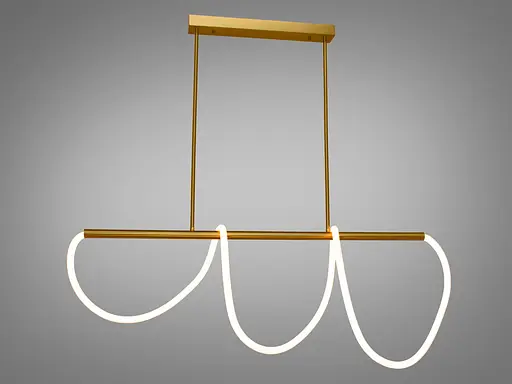 Модна новинка люстра лед для спальні шланг, 32W, бронза - фото 2