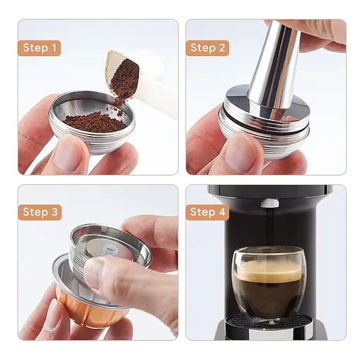 Капсула из нержавеющей стали для кофемашины Nespresso Vertuoline POP, NEXT ( 80мл +150мл+230мл) iCafilas - фото 6