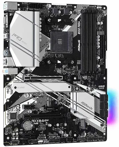 Материнская плата AsRock B550 PRO4 (B550 PRO4) (Socket AM4, AMD B550, Micro-ATX) - фото 2