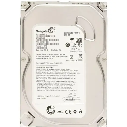 Жесткий диск 3.5 Seagate 250Gb ST250DM000 Б/У - фото 1