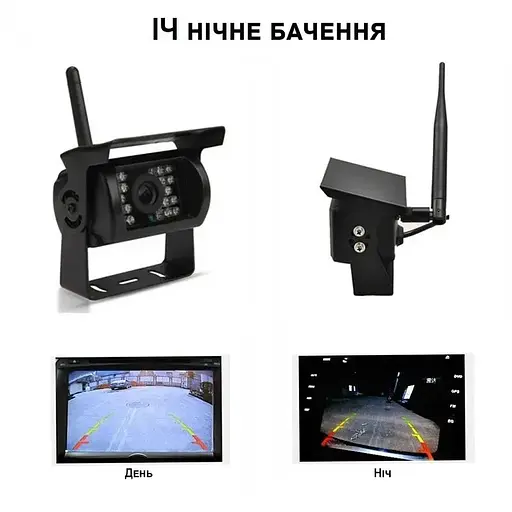 Камера заднего вида Nectronix W701 kit с монитором 7&quot; дюймов беспроводная для грузовиков, автобусов, микроавтобусов - фото 6