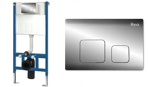 Кнопка змиву для інсталяції Rea F хром REA-E019A, Хром - фото 2