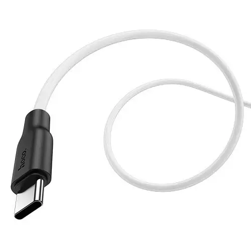 Кабель Hoco X21 Plus Silicone for Type-C 3A/1 м черный, белый - фото 1