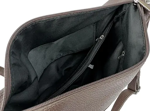 Женская кожаная сумка Borsacomoda темно-коричневая sum0028713 - фото 9