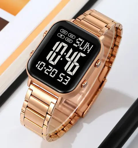 Чоловічий наручний годинник Skmei 2259 (Рожеве золото з чорним) - фото 4