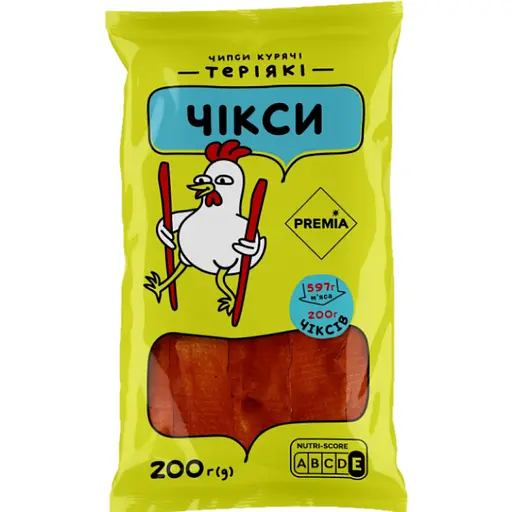 Чипси курячі Premia Чікси Теріякі 200 г