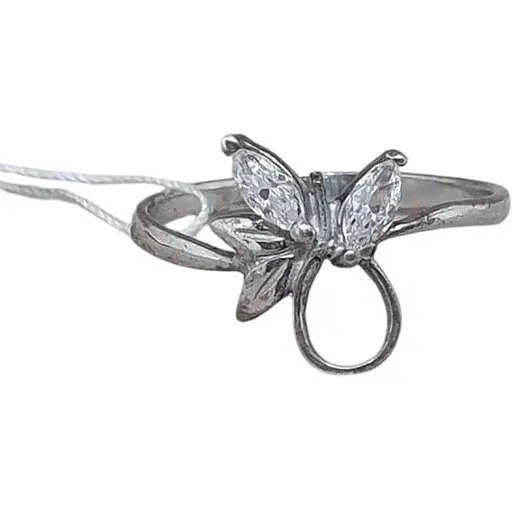 Срібне кільце Агні АНАСТАСІЯ з фіанітами. 1598Р-CZ 17