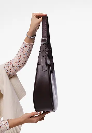 Женская кожаная сумка Vivian бордовый - фото 4