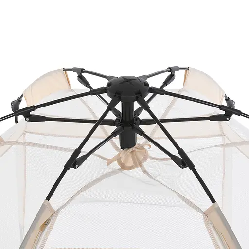 Палатка автоматическая MR 1512 с ковриком, 146x127x110 см, каркасная, сетчатые стены, бежевый - фото 4