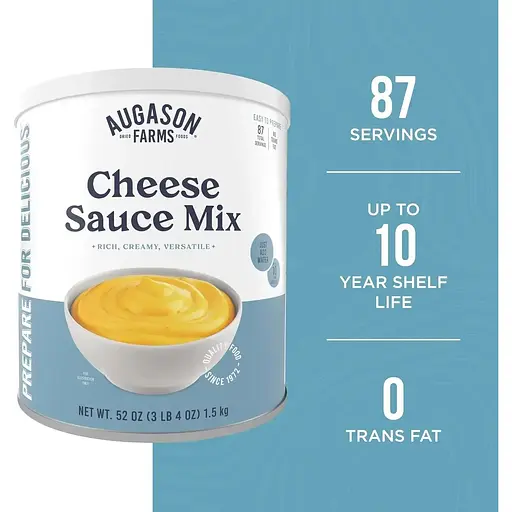 Сырная заправка (сырная намазка на хлеб) сублимированная Augason Farms с большим сроком годности 10 лет 43 порции - фото 3