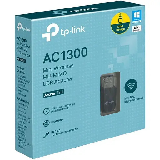 WiFi-адаптер TP-Link USB Archer T3U (AC1300, USB 3.0) (Archer T3U) - фото 3