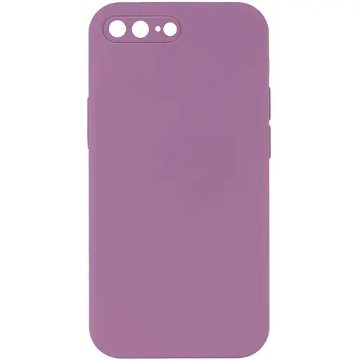 Чехол Silicone Case Square Full Camera Protective AA No Logo для Apple iPhone 7 plus/8 plus 5.5 Лиловый/Lilac Pride
