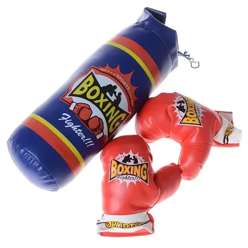 Игровой набор для подвижных игр Боксерская груша и перчатки IE68