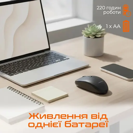 Мышка Meetion BTM100 Wireless/Bluetooth/USB Black (MT-BTM100-A) - фото 6