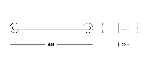 Тримач для рушника VBI Uranus black VBI-040407BL Чорний матовий - фото 2