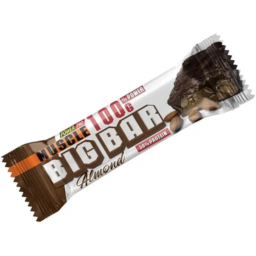 Батончик Power Pro Muscle Big Bar 30% Protein 100 г Миндаль - фото 1