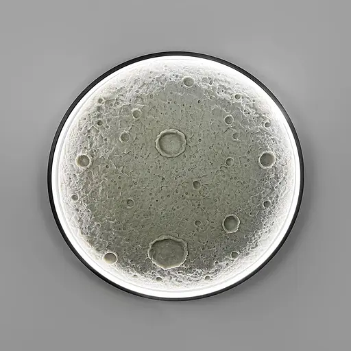 Настенно-потолочный светильник с имитацией луны на 3 световых режима Ø 60 см Line F Арт. W137-600 BK - фото 1