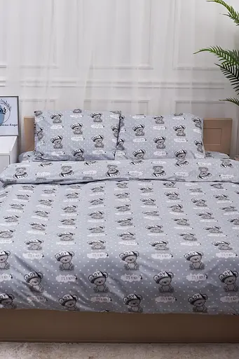 Комплект постельного белья Moon&Star King Size 220x240 наволочки 4х70х70 Teddy Boy Бязь Gold Люкс - фото 2