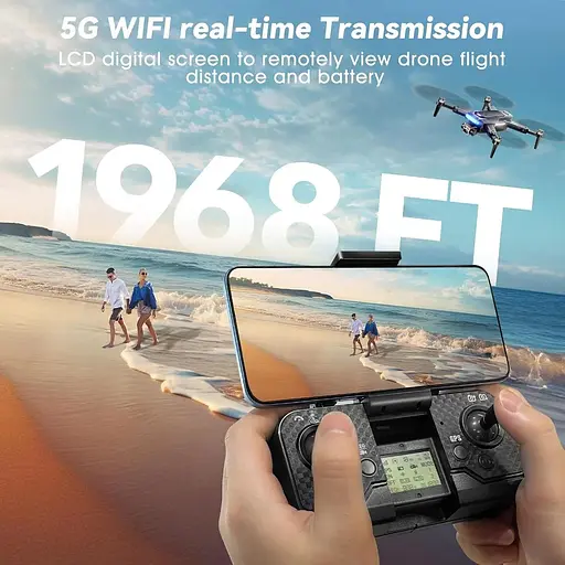 GPS-дрон HYTOBP P17PRO с бесщеточным двигателем 5G Transmission 3 батареи для взрослых с камерами 4K до 249 г - фото 4