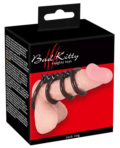 Эрекционное кольцо Bad Kitty 6.5 см серый - фото 11